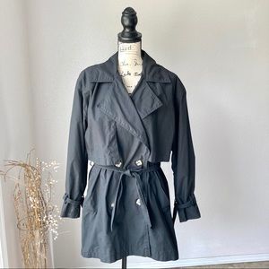 Vintage Gallery Black Trench Peacoat Coat